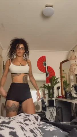 australian cute dancing glasses perky petite tattoo turkish gif