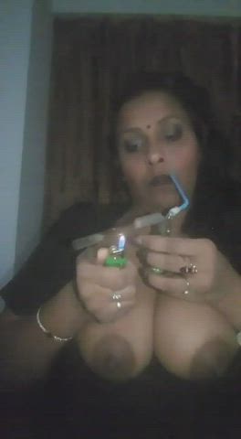 Forced Indian Malaysian Mom Prostitute Slave Smoking gif