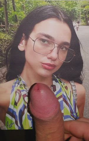 Dua Lipa with glasses drained my balls