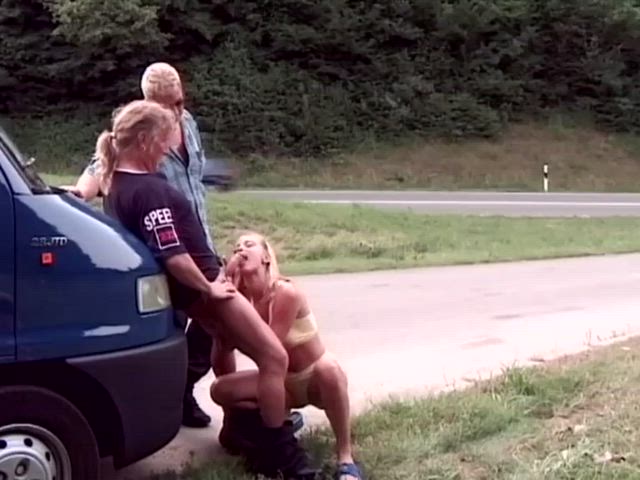 Blonde Outdoor Public Teen gif