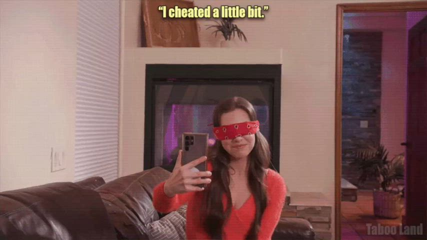blindfolded cucumber family oral sister taboo gif