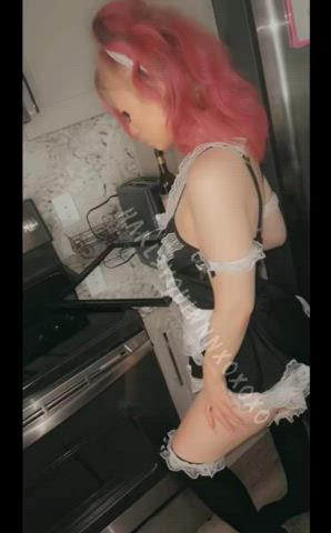 I started cleaning &amp; got distracted?? interact if youd fuck the maid