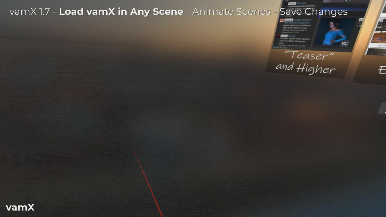 Load vamX in Any Scene - Animate Scenes with vamX