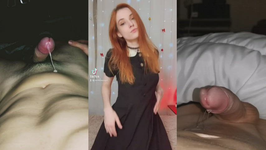 Babe BabeCock Cumshot Dildo Split Screen Porn TikTok gif