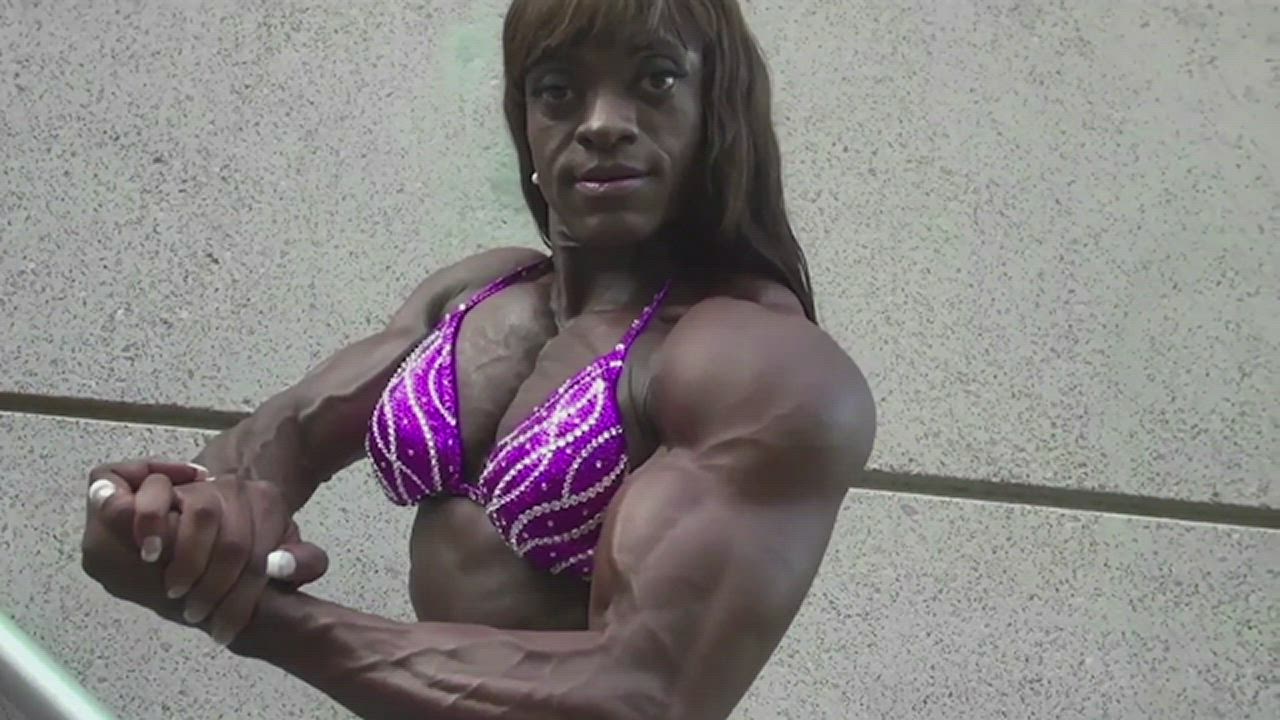 Bodybuilder Fetish Muscular Girl gif