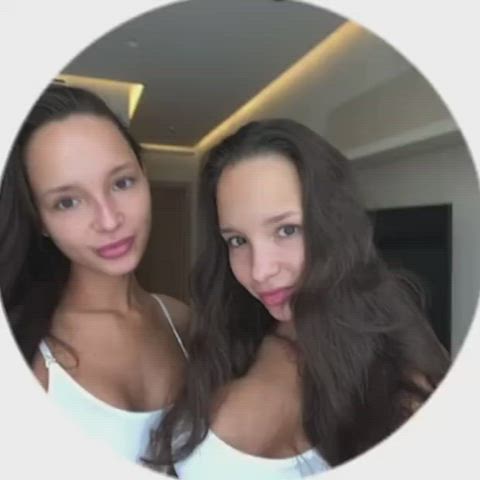 lesbian lesbians sister twins gif