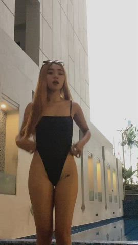 Asian Bikini Dancing Micro Bikini Pinay TikTok gif