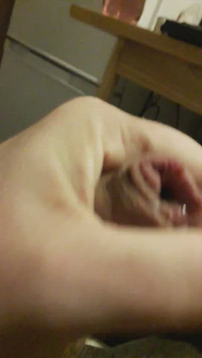 Cumshot Masturbating Thick Cock gif