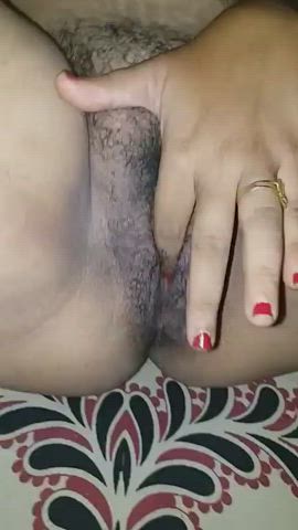 Bhabi Clit Clit Rubbing Fingering Hairy Pussy Indian Pussy Lips Rubbing gif