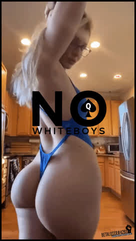 ass bbc blonde caption interracial swimsuit tease teen twerking gif