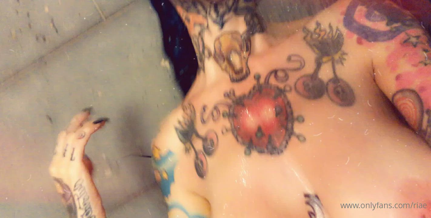 Big Tits Shower Tongue Fetish gif