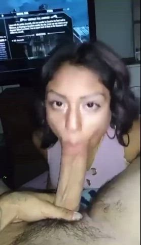 blowjob eye contact latina gif