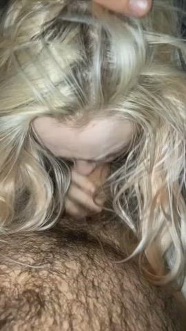 blonde blowjob teen tits gif