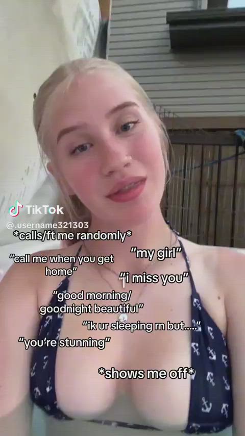 blonde boobs teen tiktok gif