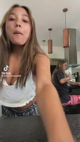 cleavage dancing tiktok gif