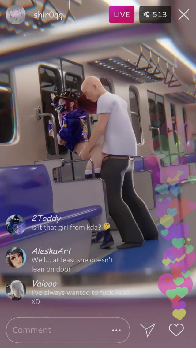 Akali fucked in the subway