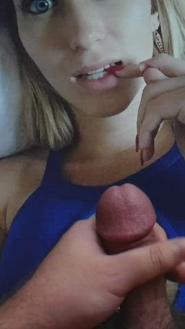 amber hayes cock cock worship cum cum in mouth cumshot facial tribbing tribute gif