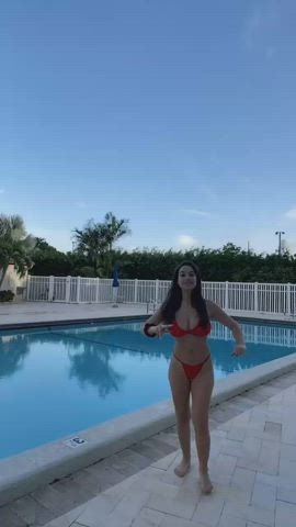 Big Tits Bikini Bouncing Tits gif