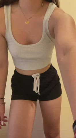 small tits tease teasing teen tits gif