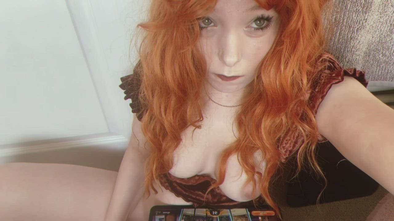 Gamer Girl Nerd Redhead gif