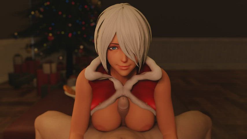 animation christmas eye contact pov tit fuck titty fuck gif