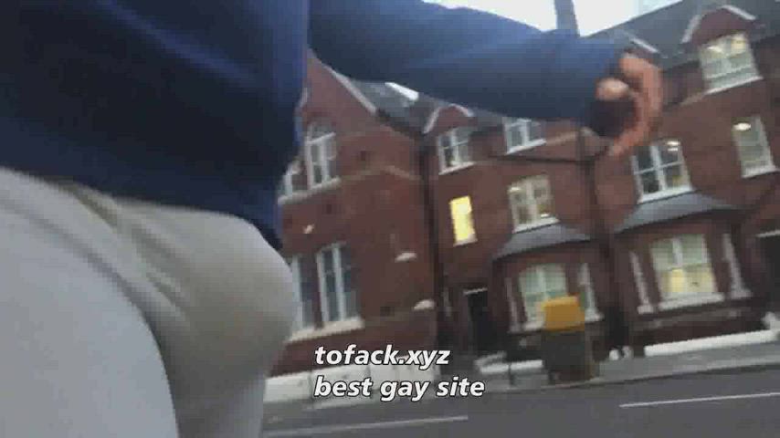 amateur bwc big dick cock gay gym outdoor public shorts gif