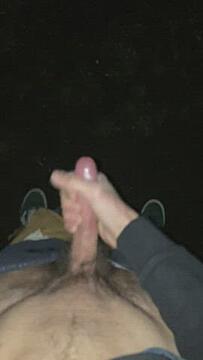 Cumming outdoors, no cleanup :)