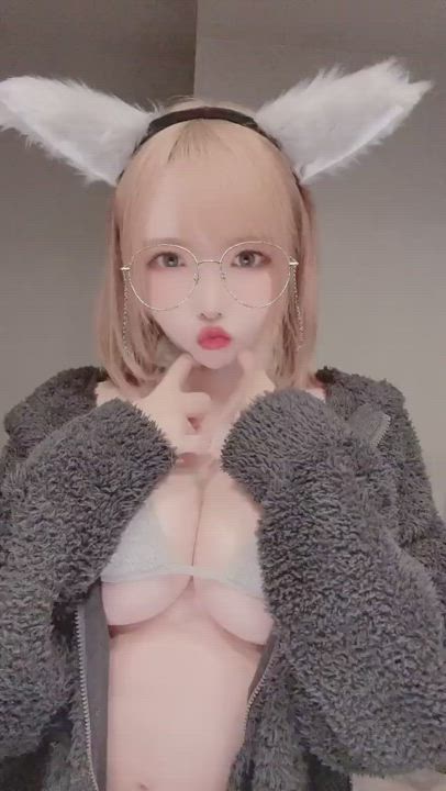 Asian Big Tits Cosplay gif