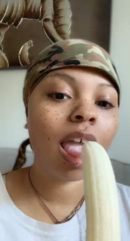 blowjob ebony eye contact gif