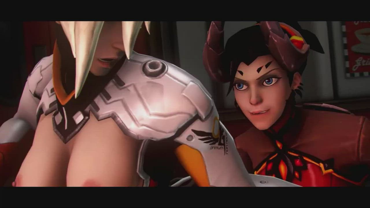 angel vs demon Mercy (dominothecat )[ overwatch]