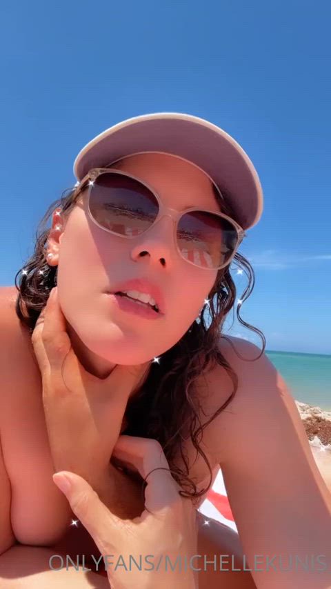 Nude beach finger sucking