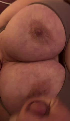 areolas big tits booty cum on tits huge tits jerk off nipples tease tits gif