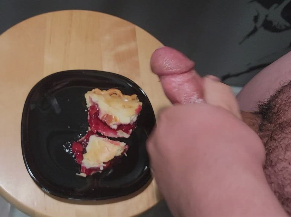 Creampie Cum Food Fetish Male Masturbation Thick Cock gif