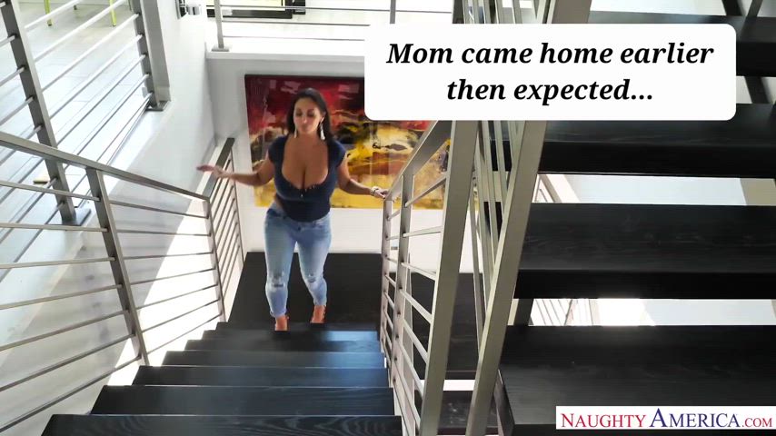 Mom came home earlier then expected and caught son