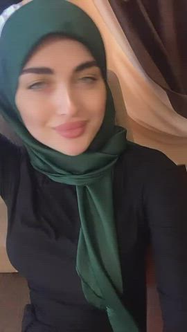 clothed hijab solo gif