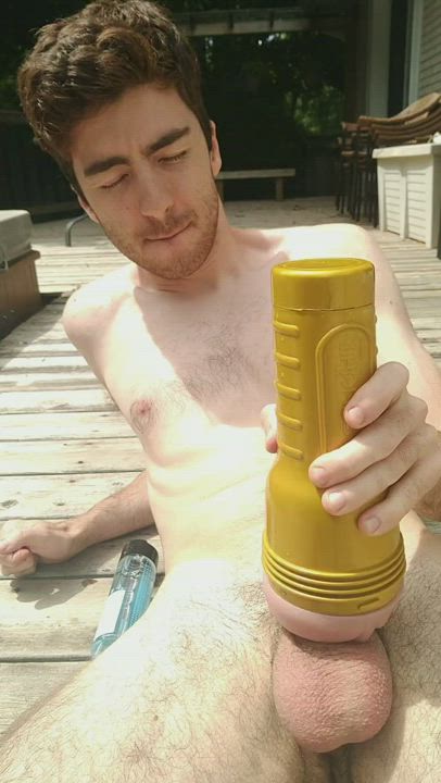 Fleshlight on the back porch