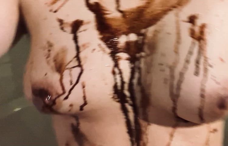 boobs chocolate tits gif