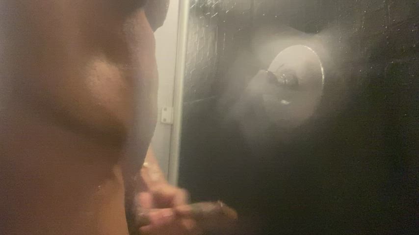 Stroking in the shower