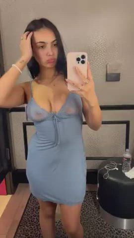 big tits latina see through clothing gif