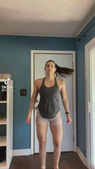 Cosplay Fitness Muscular Girl gif