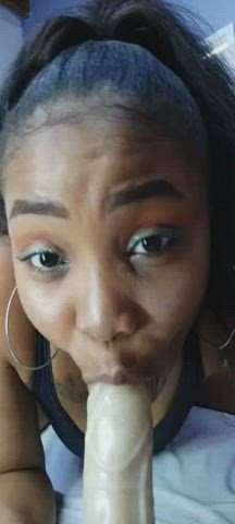 Big Ass Big Tits Blowjob Dildo Ebony Masturbating gif