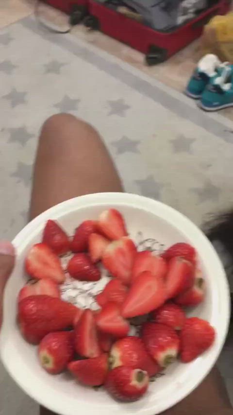 Strawberries with Dick !