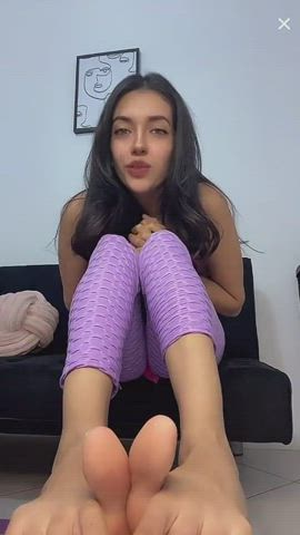 Brunette Feet Fetish Soles gif