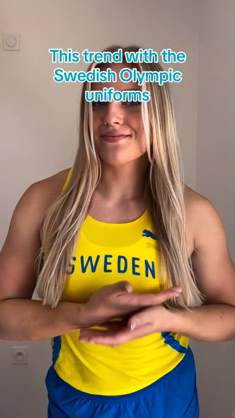 blonde sport swedish gif