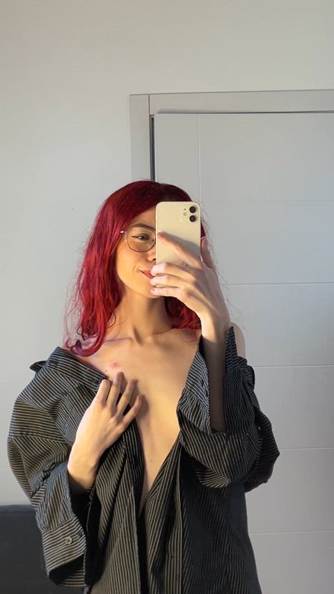 nipples redhead small tits gif