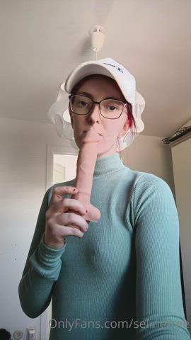 Amateur Blowjob Homemade OnlyFans Redhead Small Tits Solo Swedish Teen gif