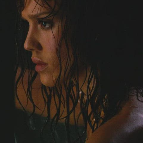 celebrity female jessica alba shower gif