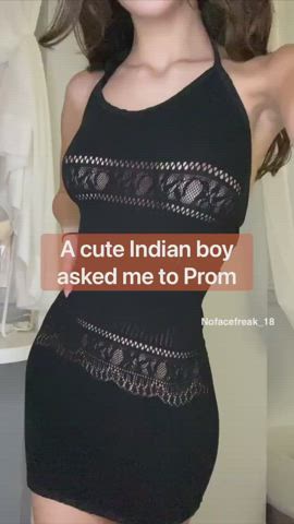 brunette caption desi dress imwf indian interracial italian skinny white girl gif