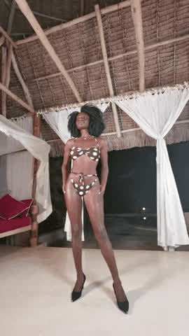 african afro ebony lingerie oiled gif