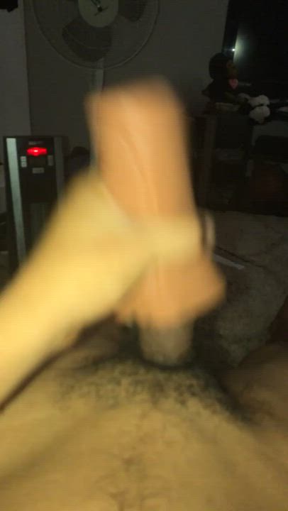 Cum shot from little dick